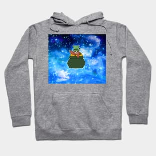 Pot of Gold Sloth - Night Sky Hoodie